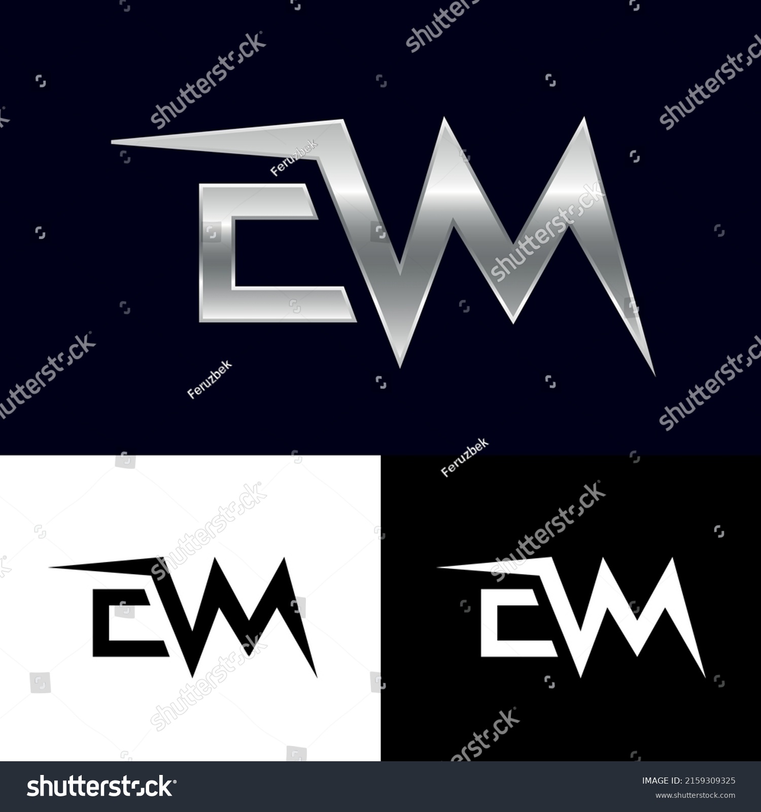 Em Me Letter Logo Stock Vector Royalty Free Shutterstock