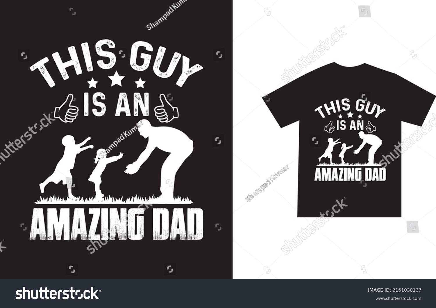 Father Day Tshirt Design Dad Papa Stock Vector Royalty Free