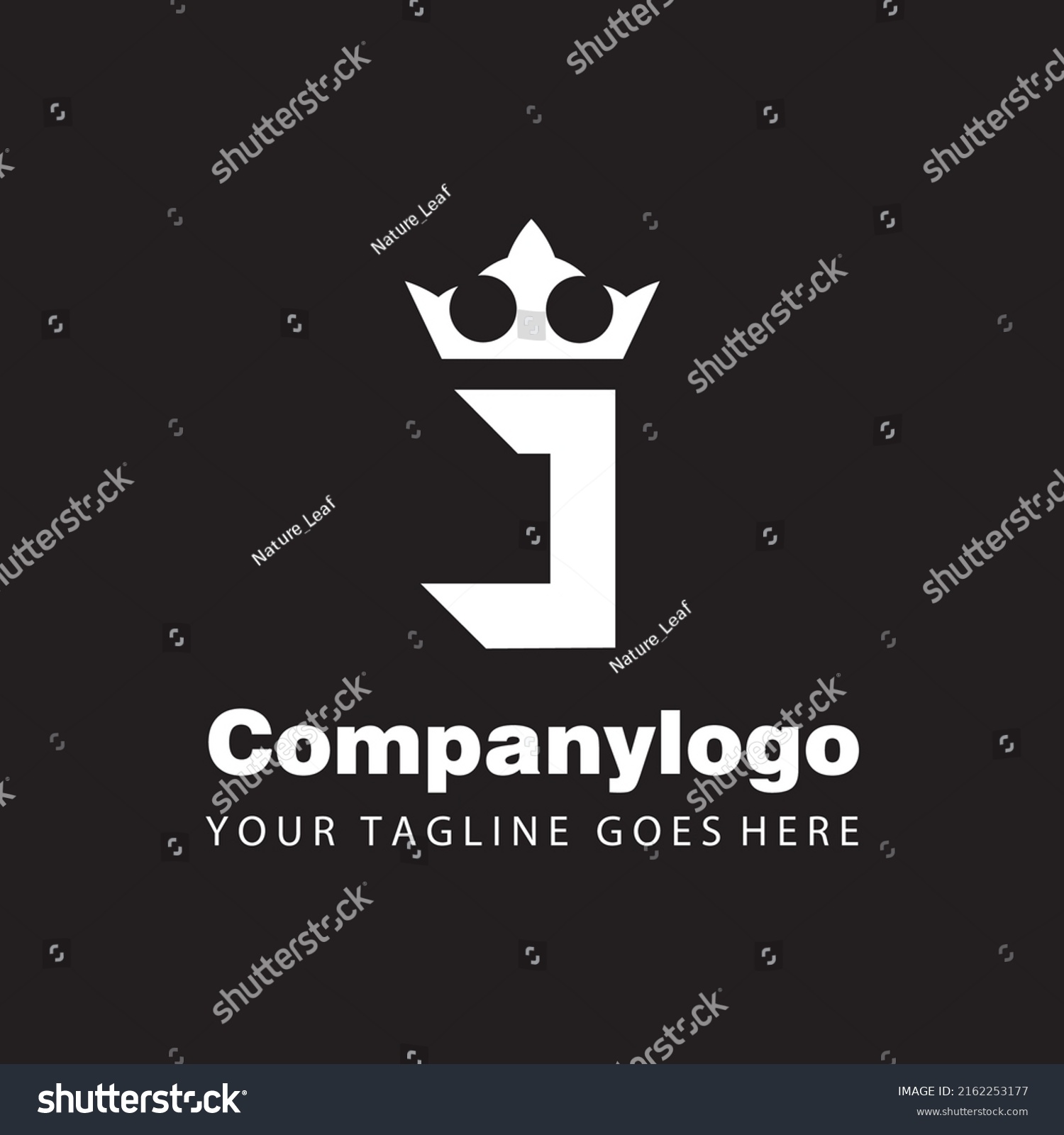 Letter J Crown Monogram Design Logo Stock Vector Royalty Free