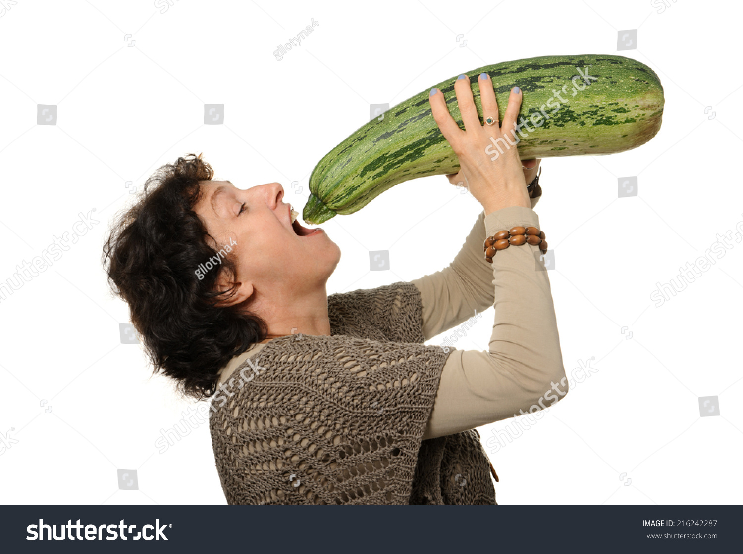 Anya and her zucchini image