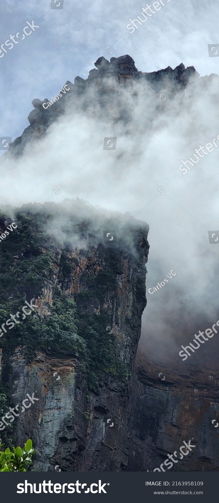 Angel Falls Kerepakupai Meru Tallest Waterfall Stock Photo