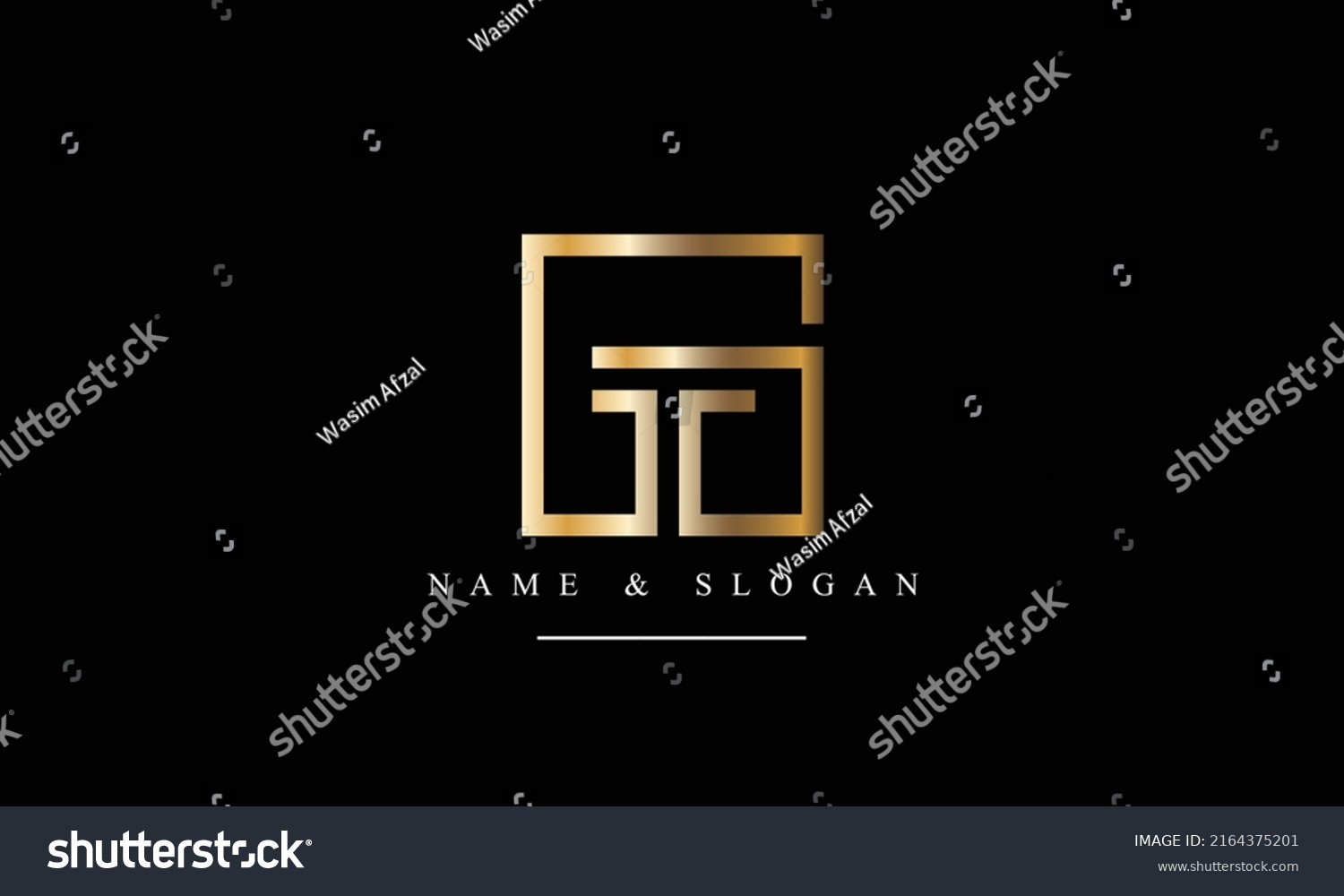 Tg Gt T G Abstract Letters Stock Vector Royalty Free