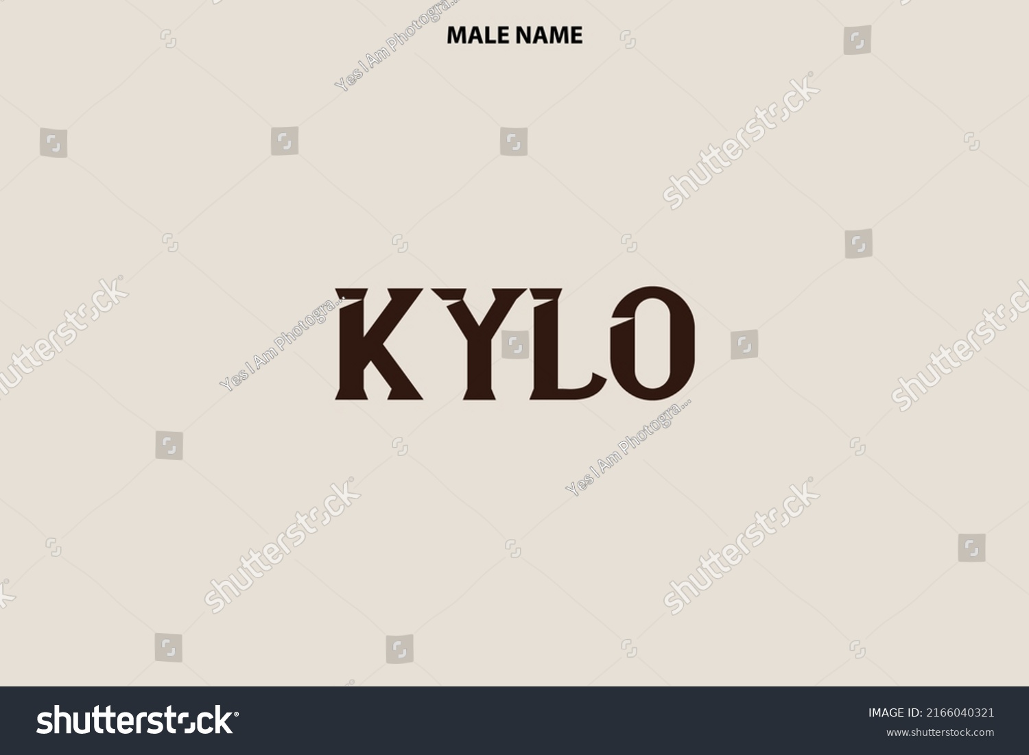 Kylo Male Name Cursive Calligraphy Text Stock Vector Royalty Free