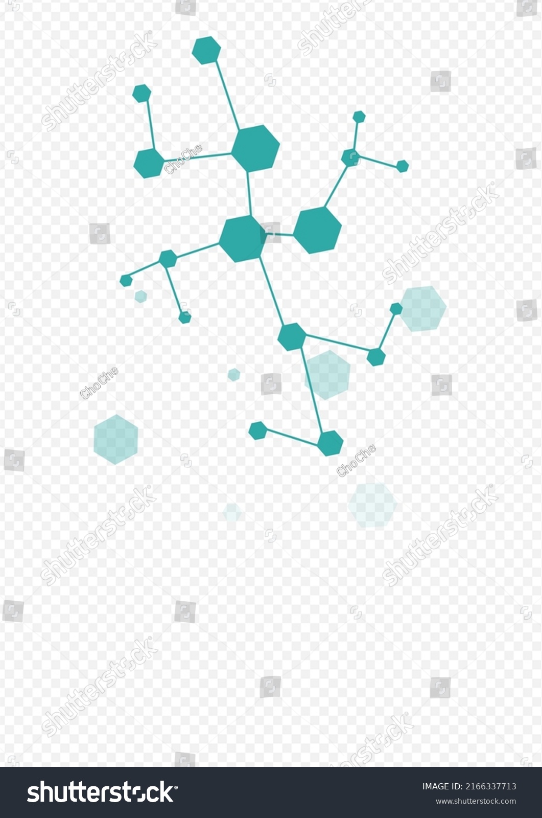 Geometric Chemistry Vector Transparent Background Molecular Stock