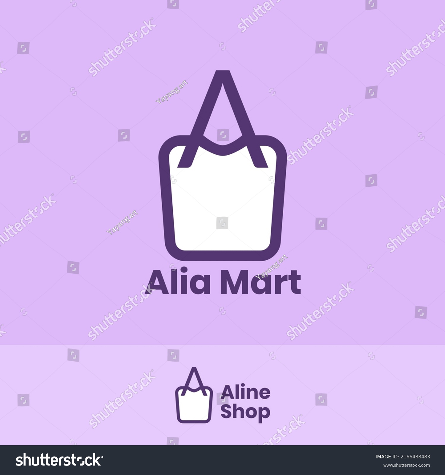 Letter Shop Logo Bag Icon E Stock Vector Royalty Free 2166488483