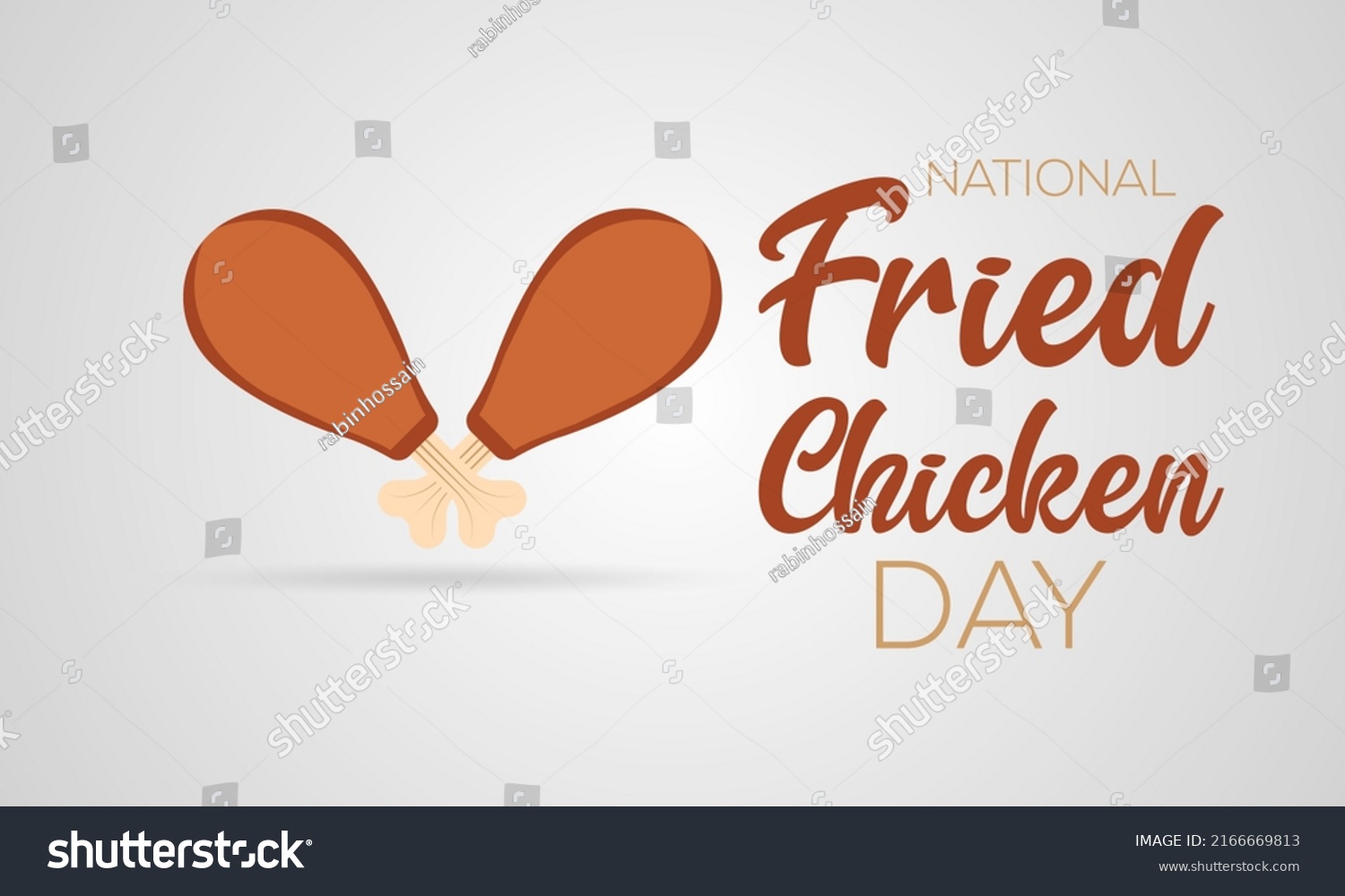 National Fried Chicken Day Vector Illustration Stock Vector Royalty