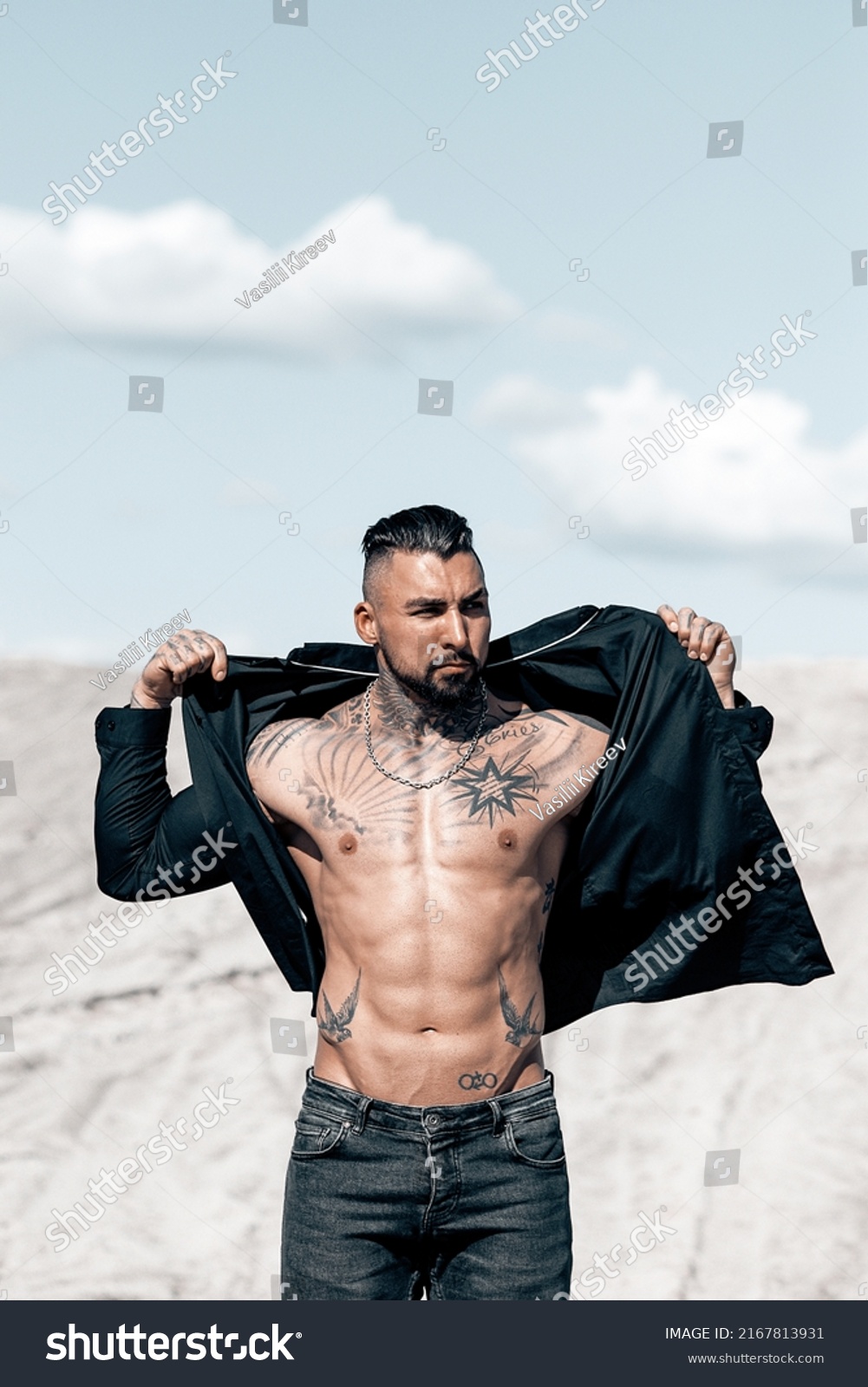 Sexy Portrait Muscular Handsome Topless Male Stock Photo Shutterstock