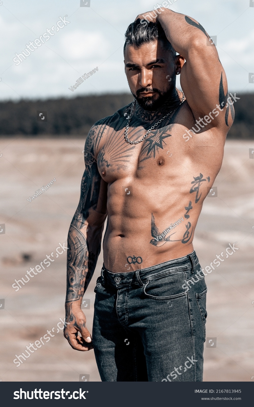 Sexy Portrait Muscular Handsome Topless Male Stock Photo Shutterstock