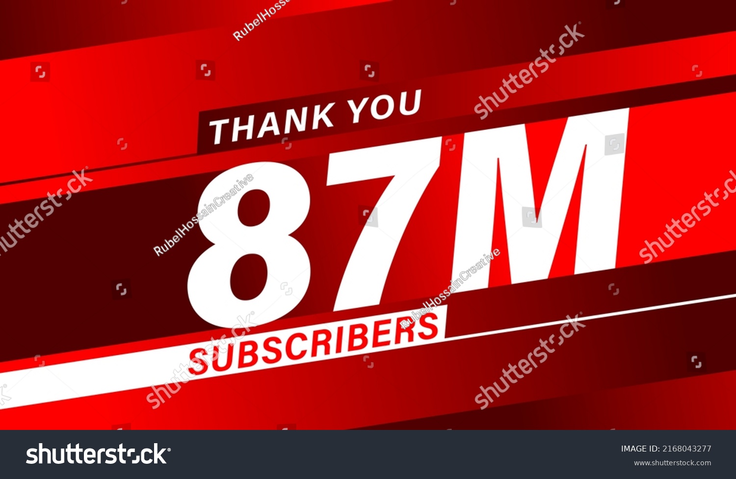 Thank You Million Subscribers Modern Stock Vector Royalty Free