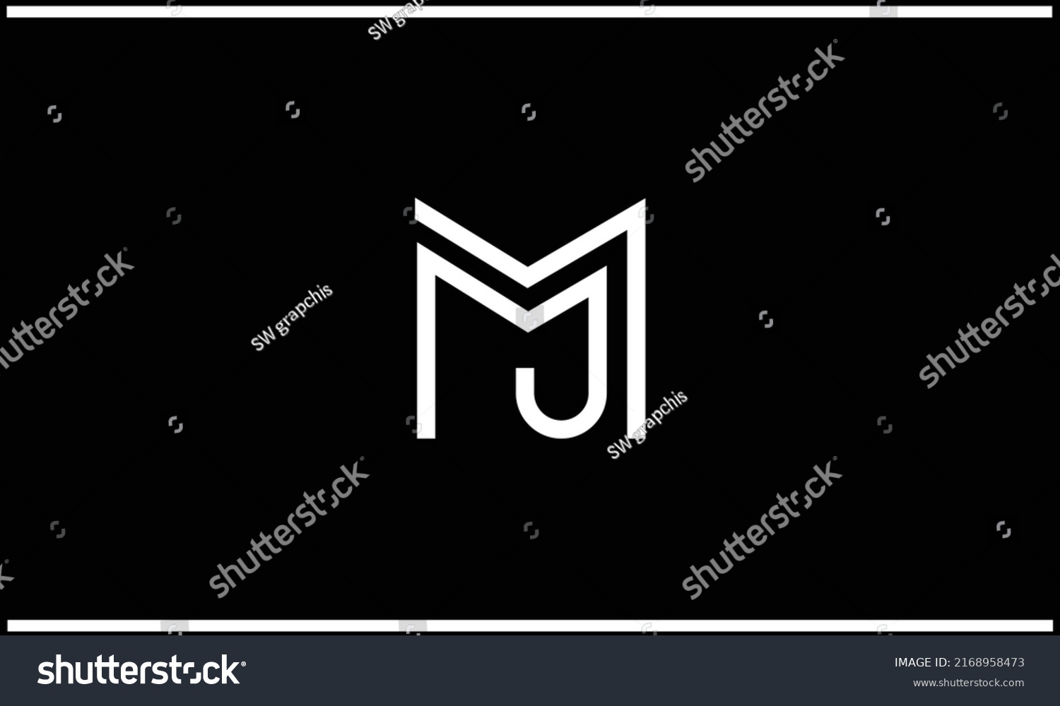 Mj Jm Abstract Letters Logo Monogram Stock Vector Royalty Free