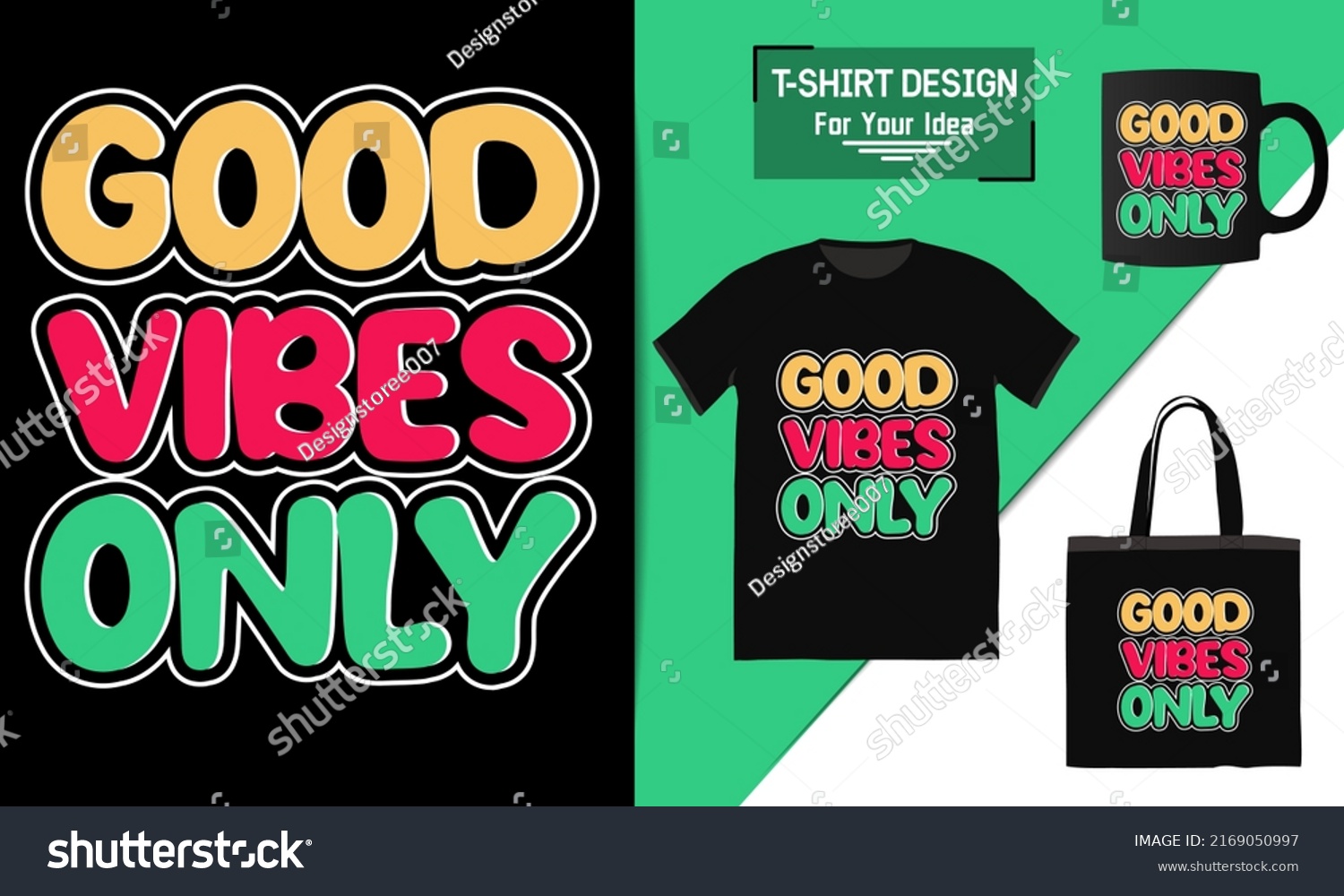 Good Vibes Only Motivational Poster Motivational Stock Vector Royalty