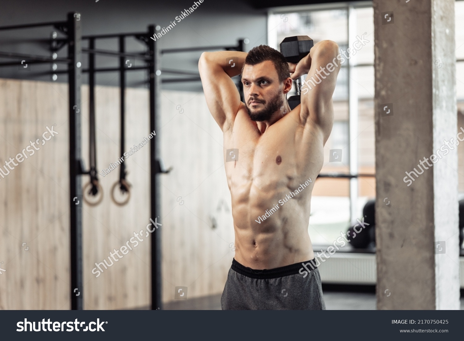 Athletic Man Naked Torso Trains His Stock Photo Shutterstock