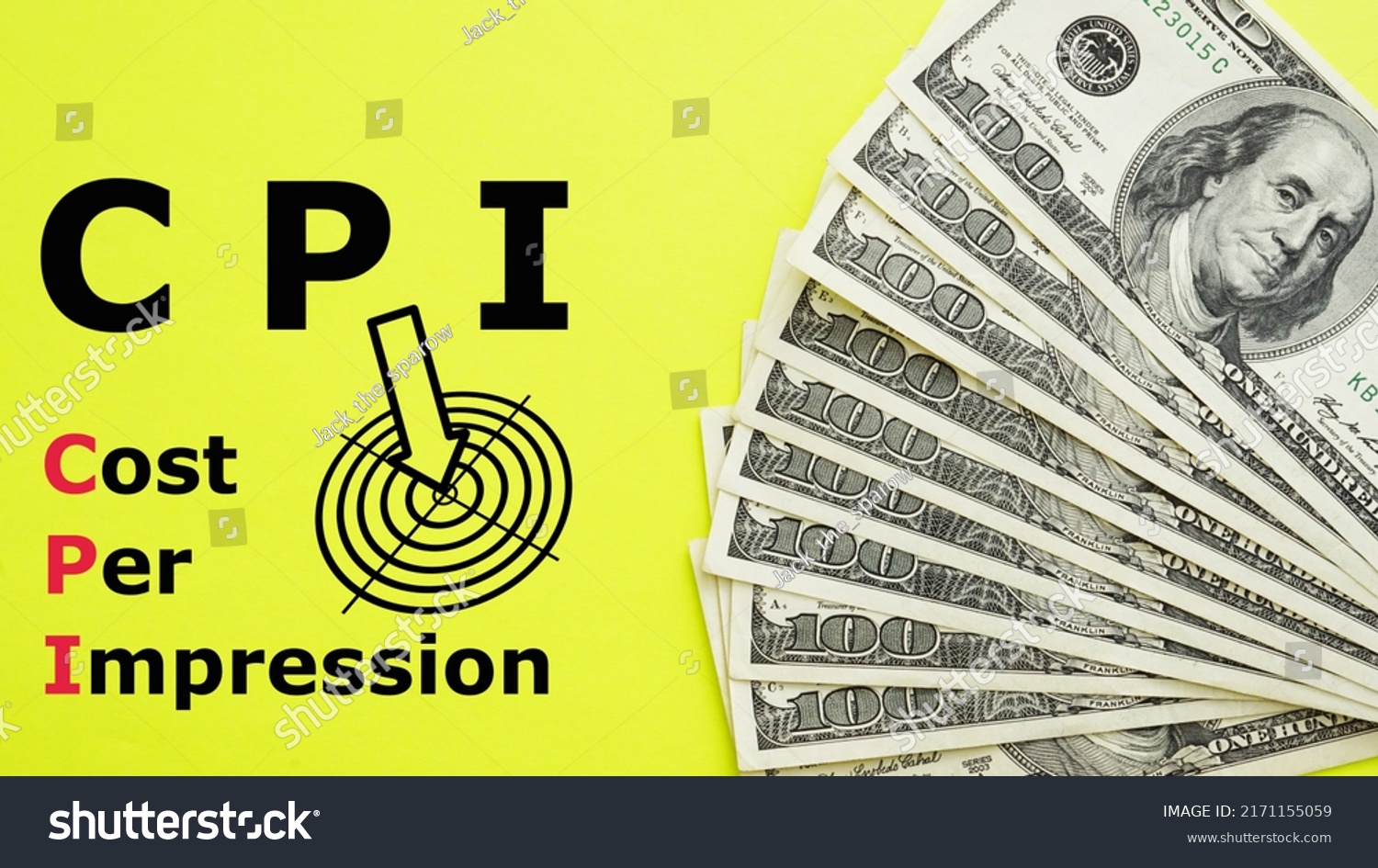 Cost Per Impression Cpi Shown Using Stock Photo 2171155059 Shutterstock