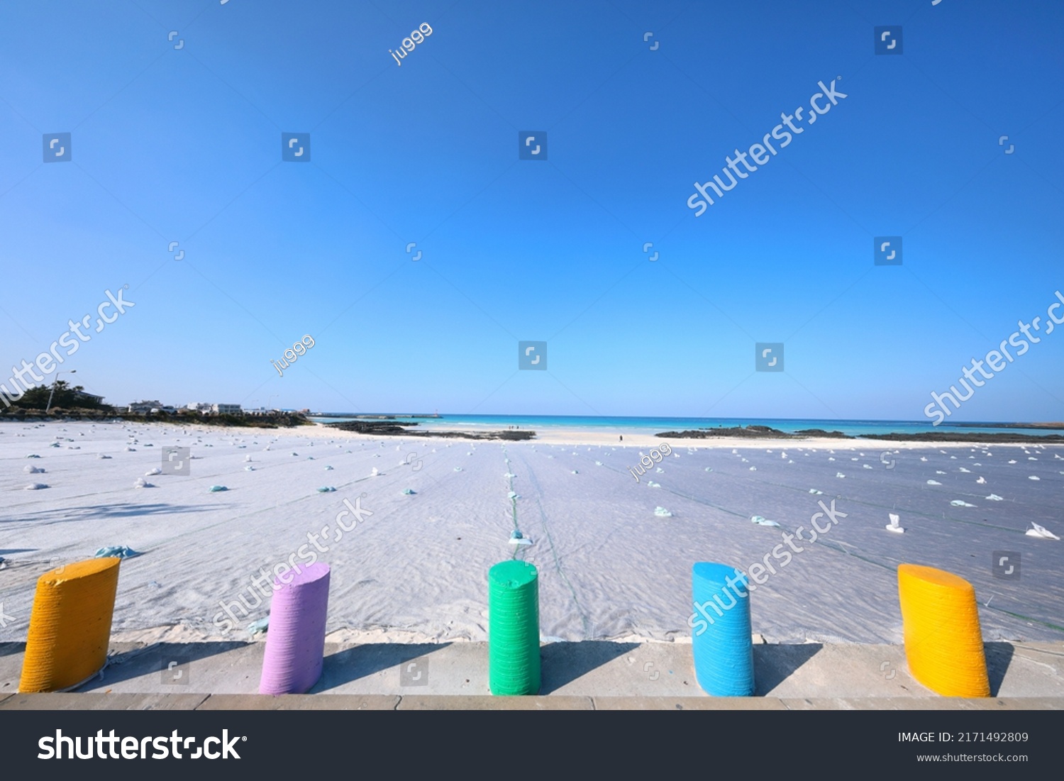 Beautiful Scenery Gimnyeong Beach Jeju Island Stock Photo 2171492809