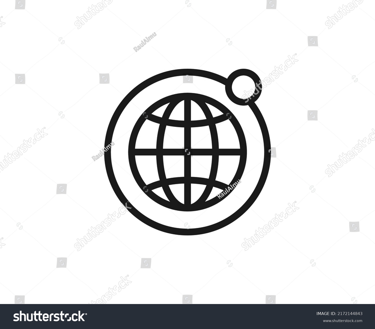 Globe Icon Concept Single Premium Editable Stock Vector Royalty Free