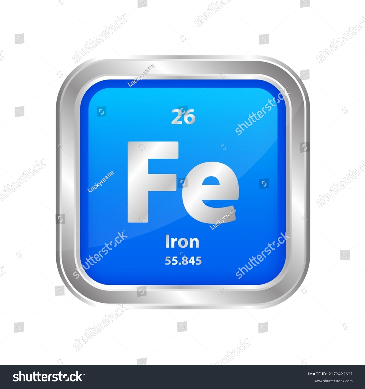 Icon Structure Iron Ferrum Fe Chemical Stock Vector Royalty Free