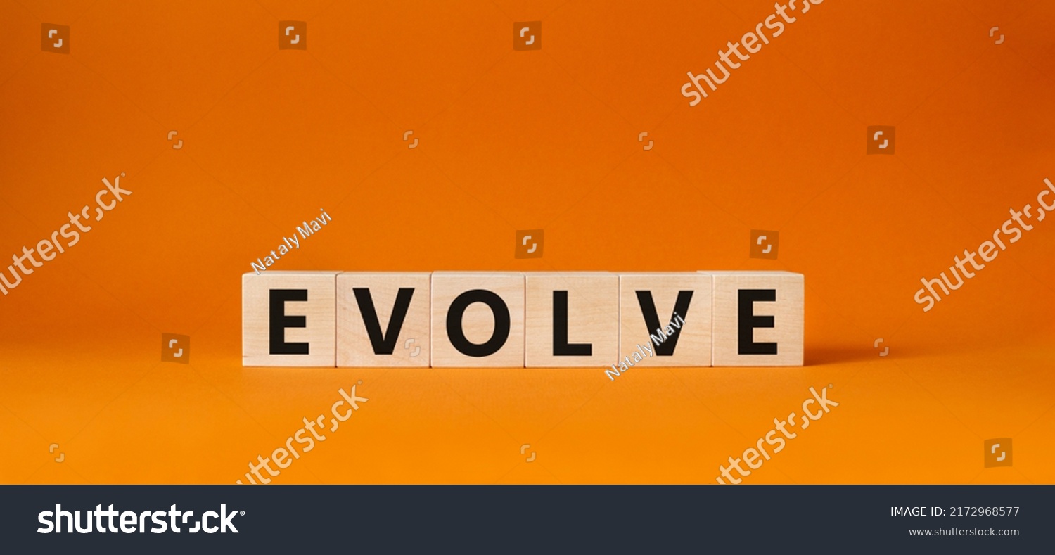 Evolve Symbol Concept Word Evolve On Stock Photo Shutterstock