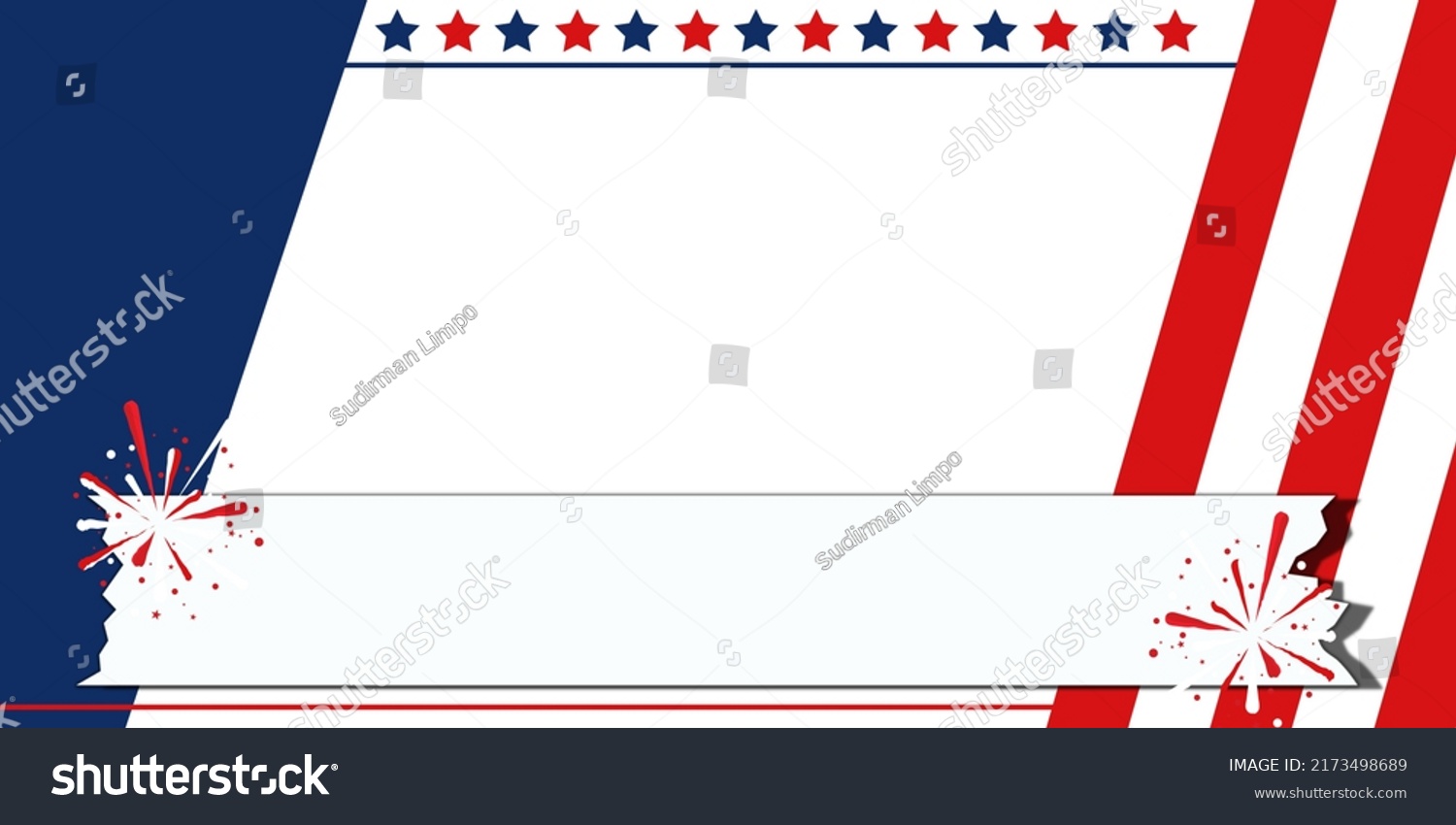 American Independence Day July 4th Template Stock Illustration