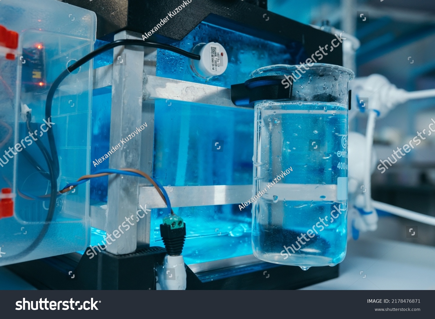 Water Purification Structuring System Laboratory Research Stock Photo