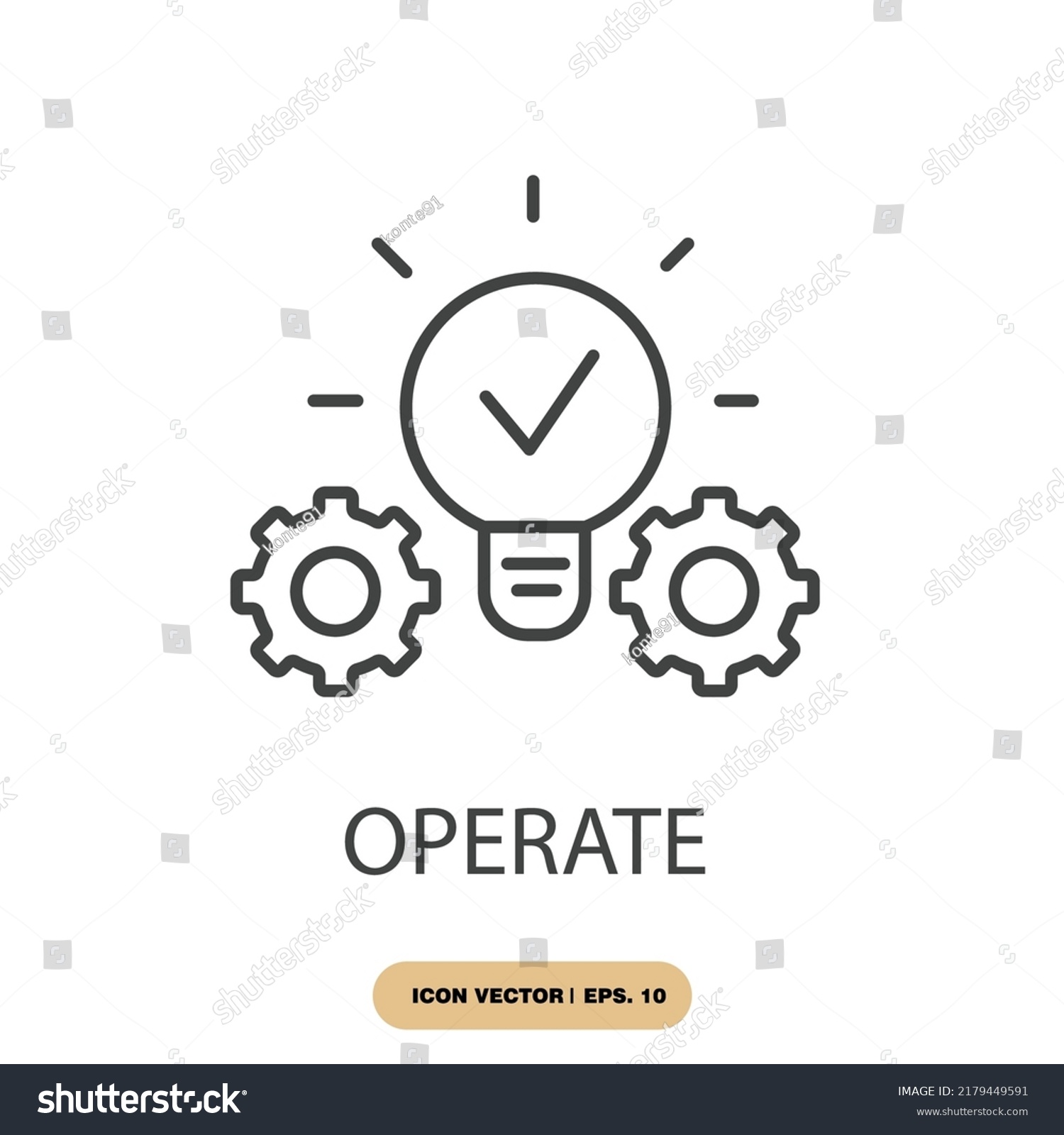 Operate Icons Symbol Vector Elements Infographic Stock Vector Royalty