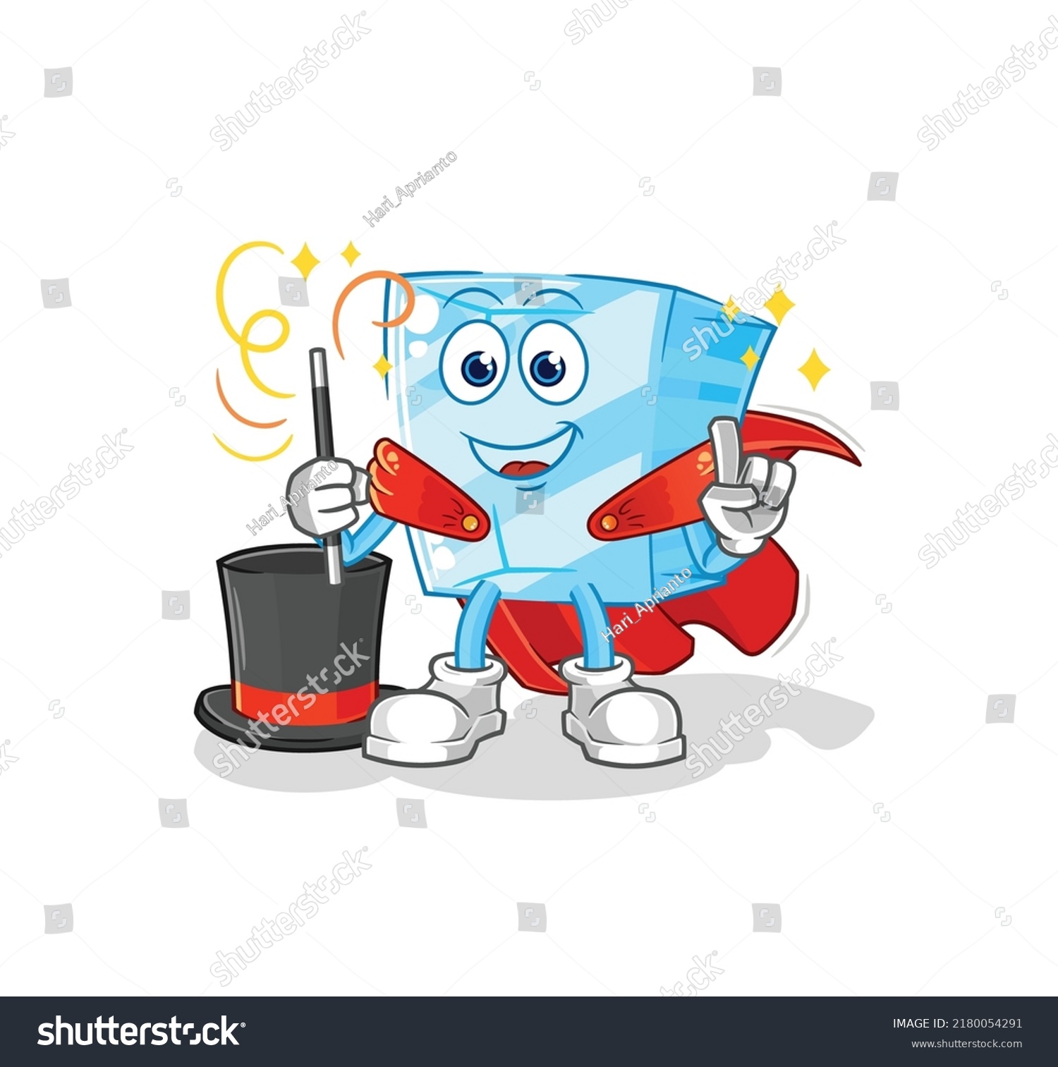 Glass Magician Illustration Character Vector Stock Vector Royalty Free