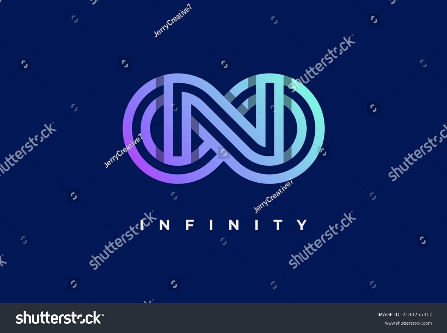 Infinity Logo Letter N Infinity Icon Stock Vector Royalty Free