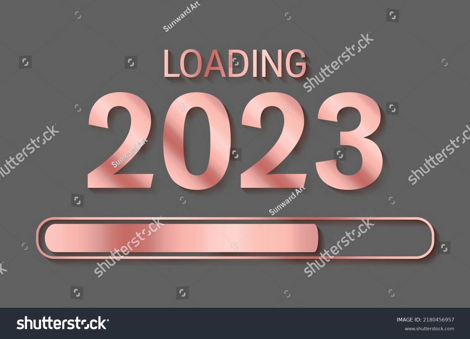 2023 New Year Loading Progress Bar Stock Vector Royalty Free