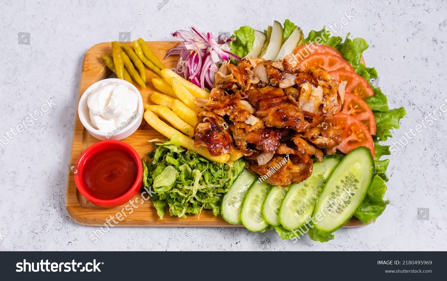 Chicken Portion Doner Kebab Top View Stock Photo Shutterstock