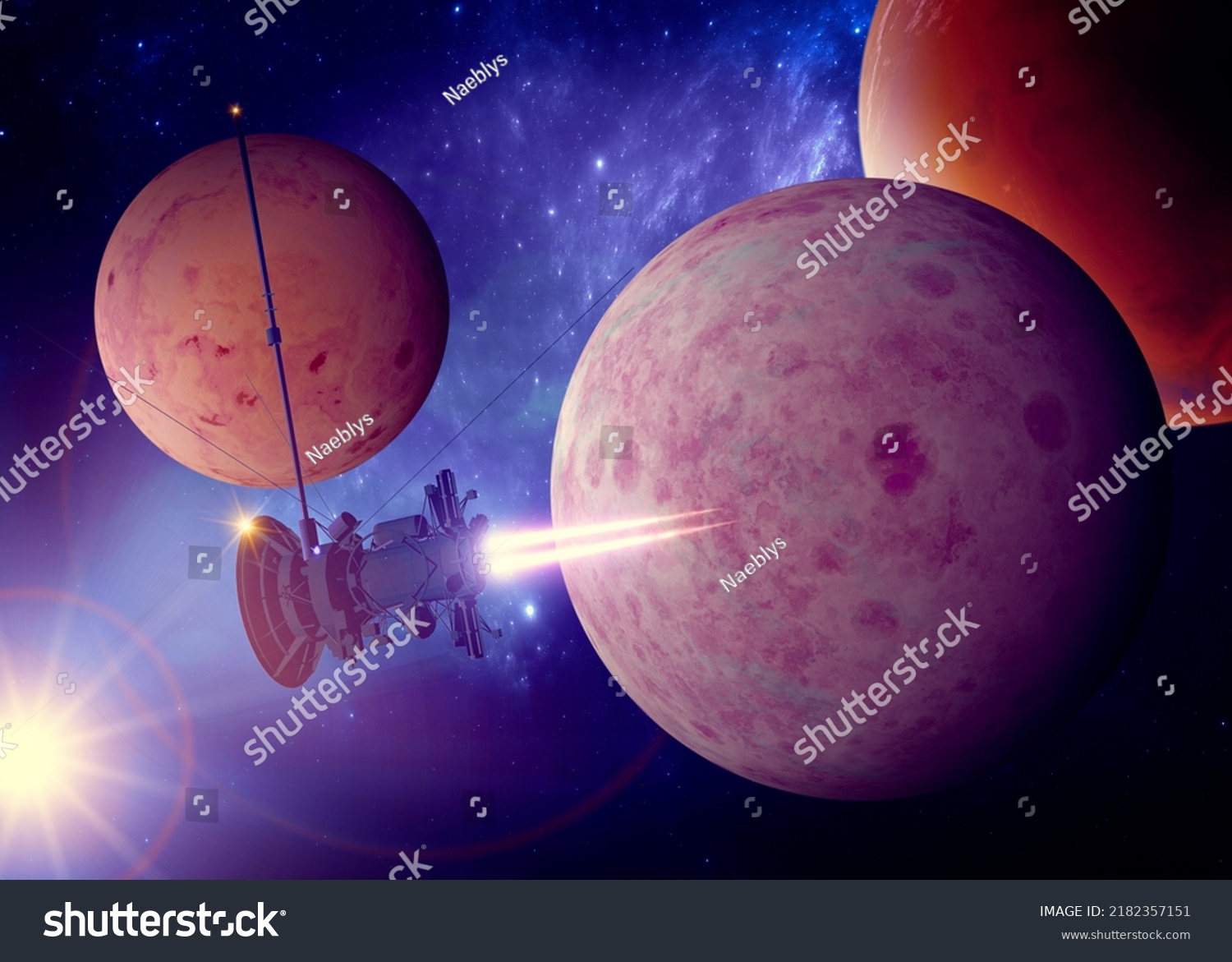 Planets Exoplanets Unexplored Galaxies Scifi New Stock Illustration