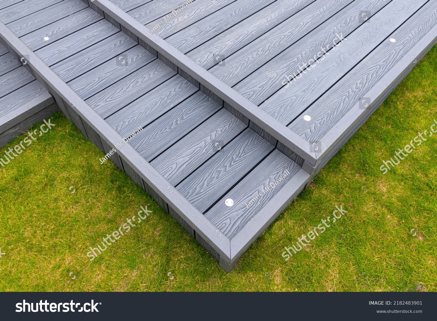 Ash Grey Composite Decking Built On Stock Photo Shutterstock