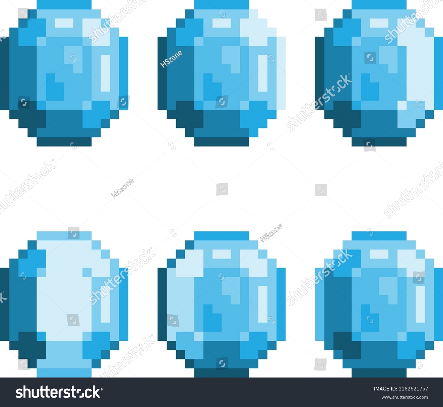 Gem Pixel Art Vector Illustration Image เวกเตอรสตอก ปลอดคา