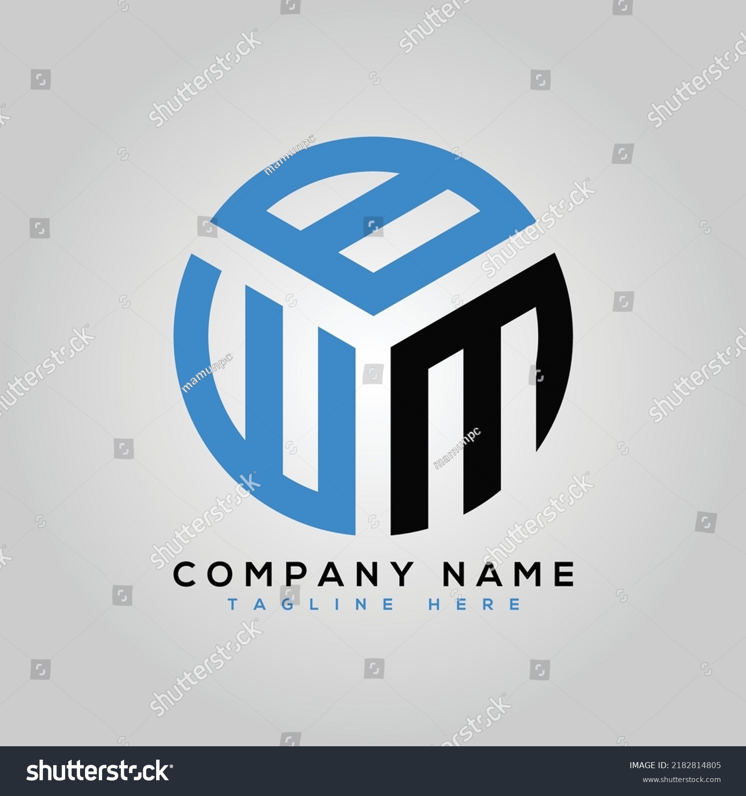 Monogram Letter Bmw Wbm Logo Template Stock Vector Royalty Free