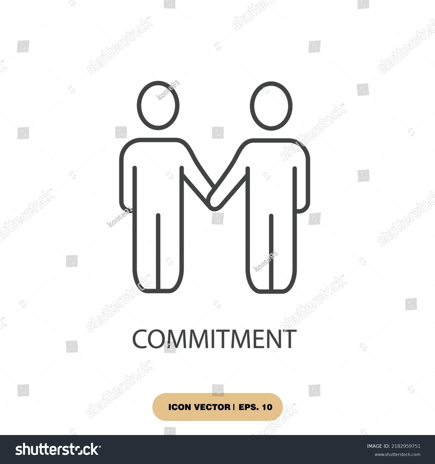 Commitment Icons Symbol Vector Elements Infographic Stock Vector