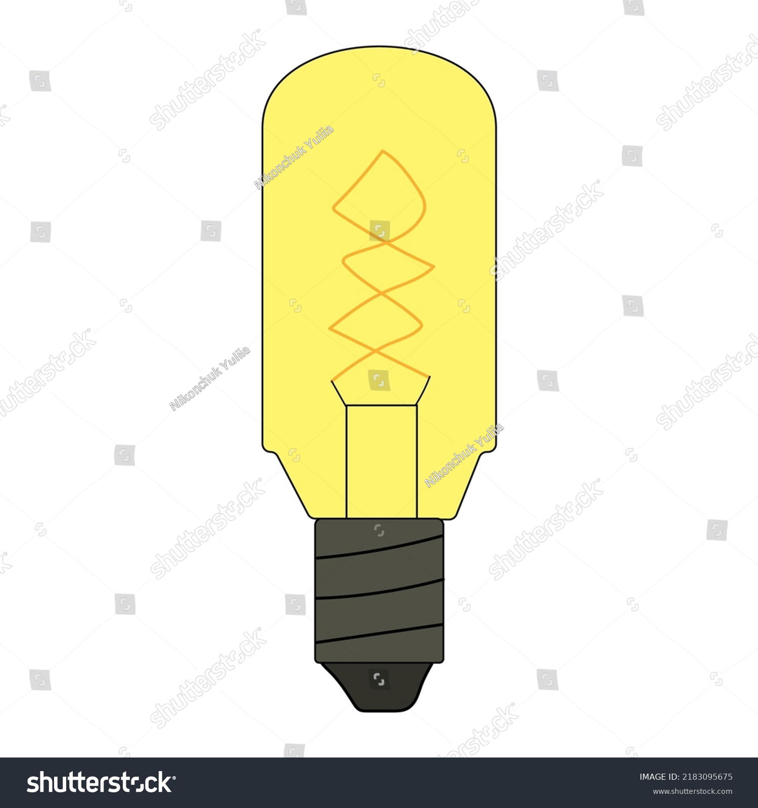 Glowing Light Bulb Icon Vector Doodle Stock Vector Royalty Free