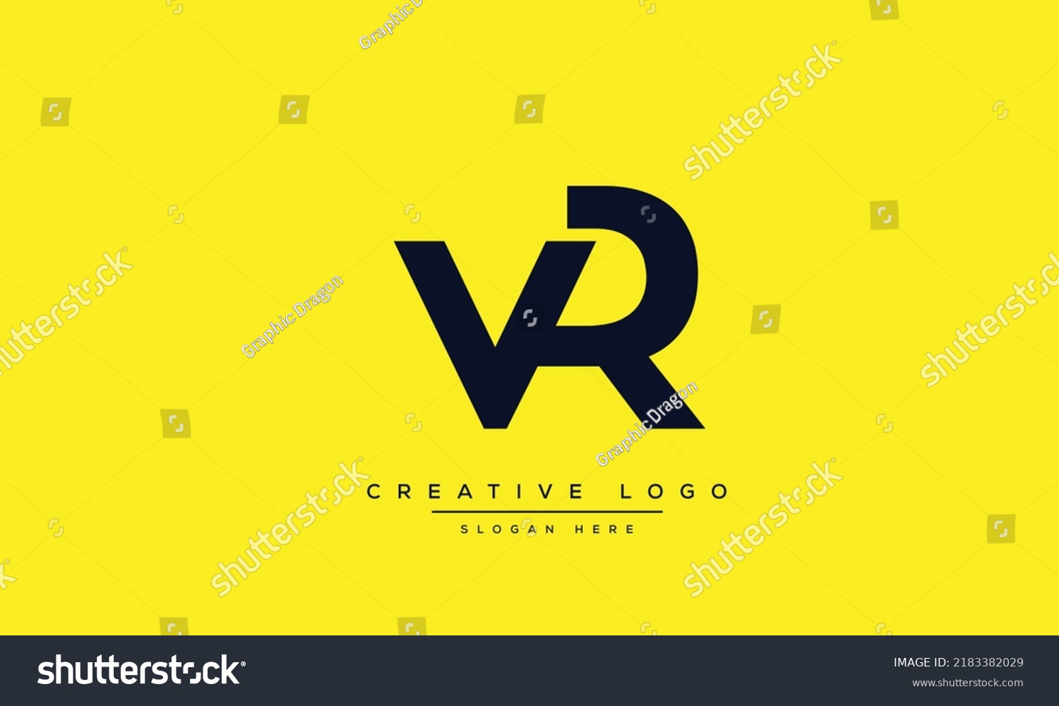 Alphabet Letters Initials Monogram Logo Vr Stock Vector Royalty Free