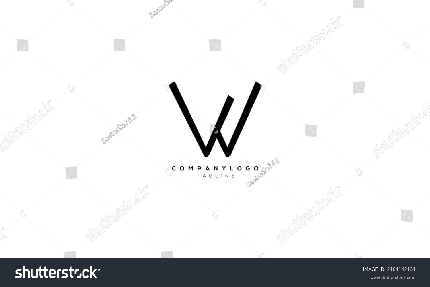 Vw Wv Abstract Initial Monogram Letter Stock Vector Royalty Free