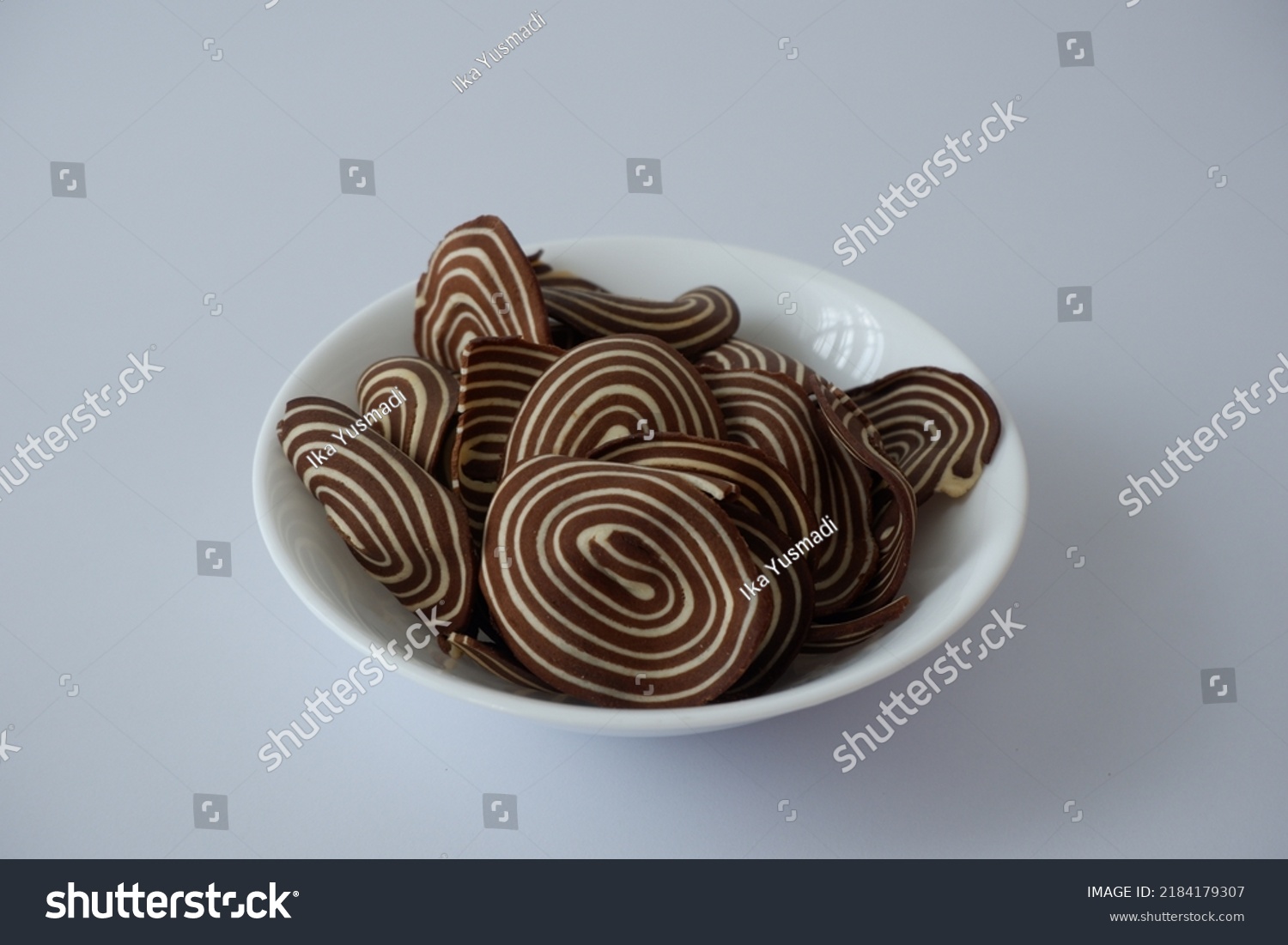 Kuping Gajah Indonesian Traditional Snack Spiral Stock Photo