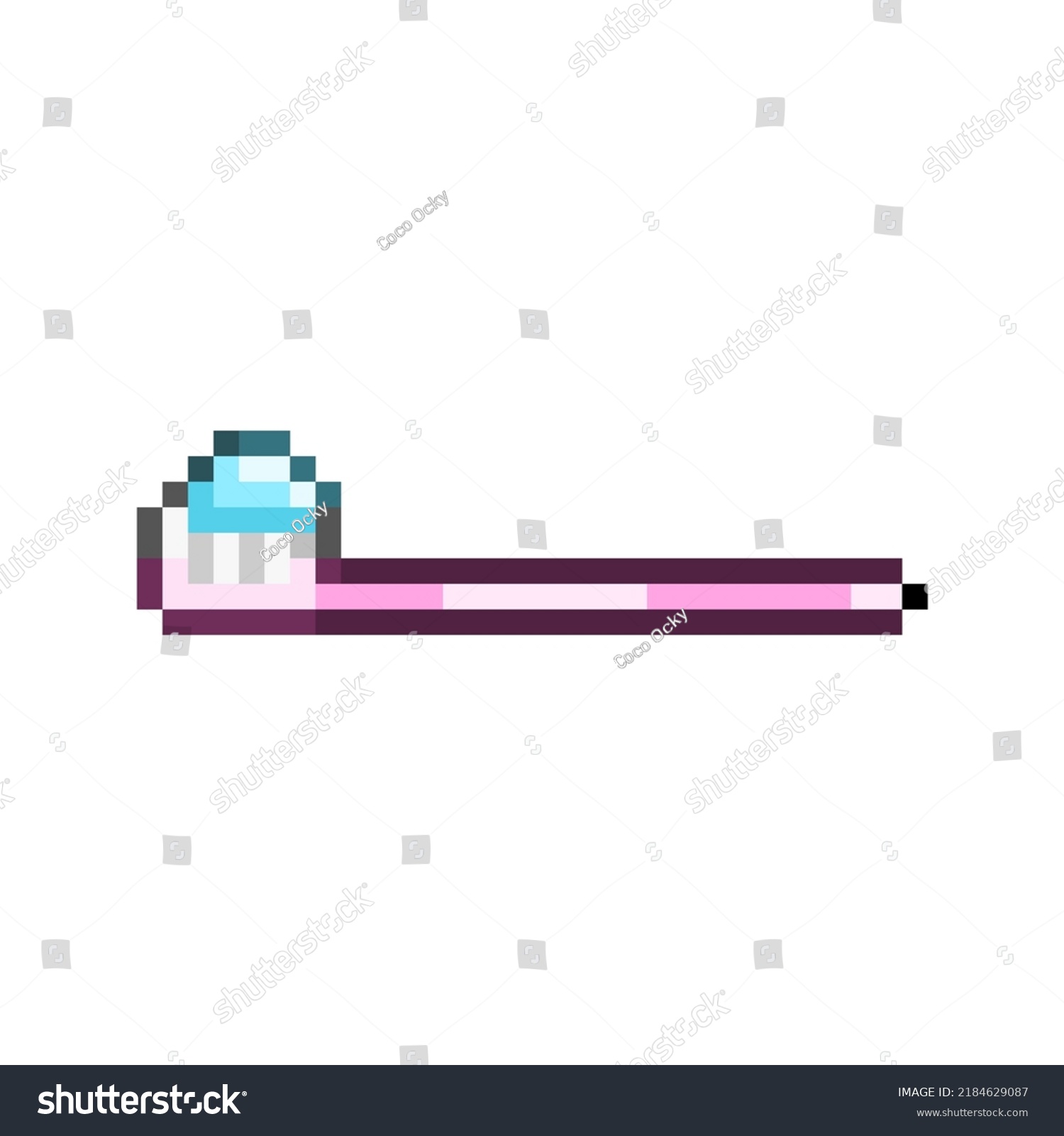 Pixel Art Style Old Videogames Style Stock Vector Royalty Free