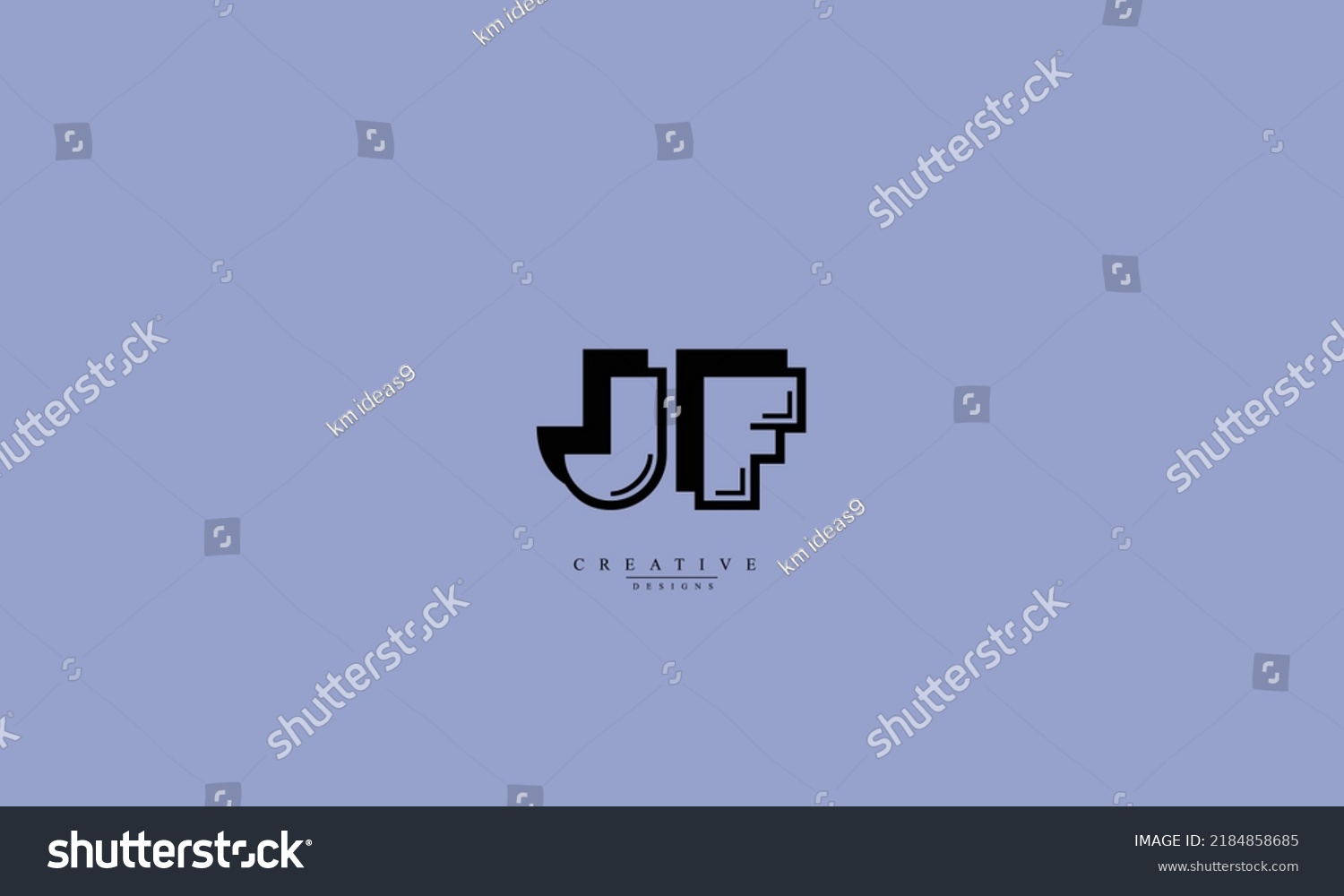 Alphabet Letters Initials Monogram Logo Jf Stock Vector Royalty Free