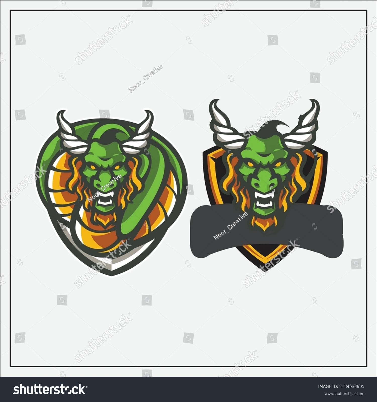 King Mamba Mascot Esport Logo Design Stock Vector Royalty Free