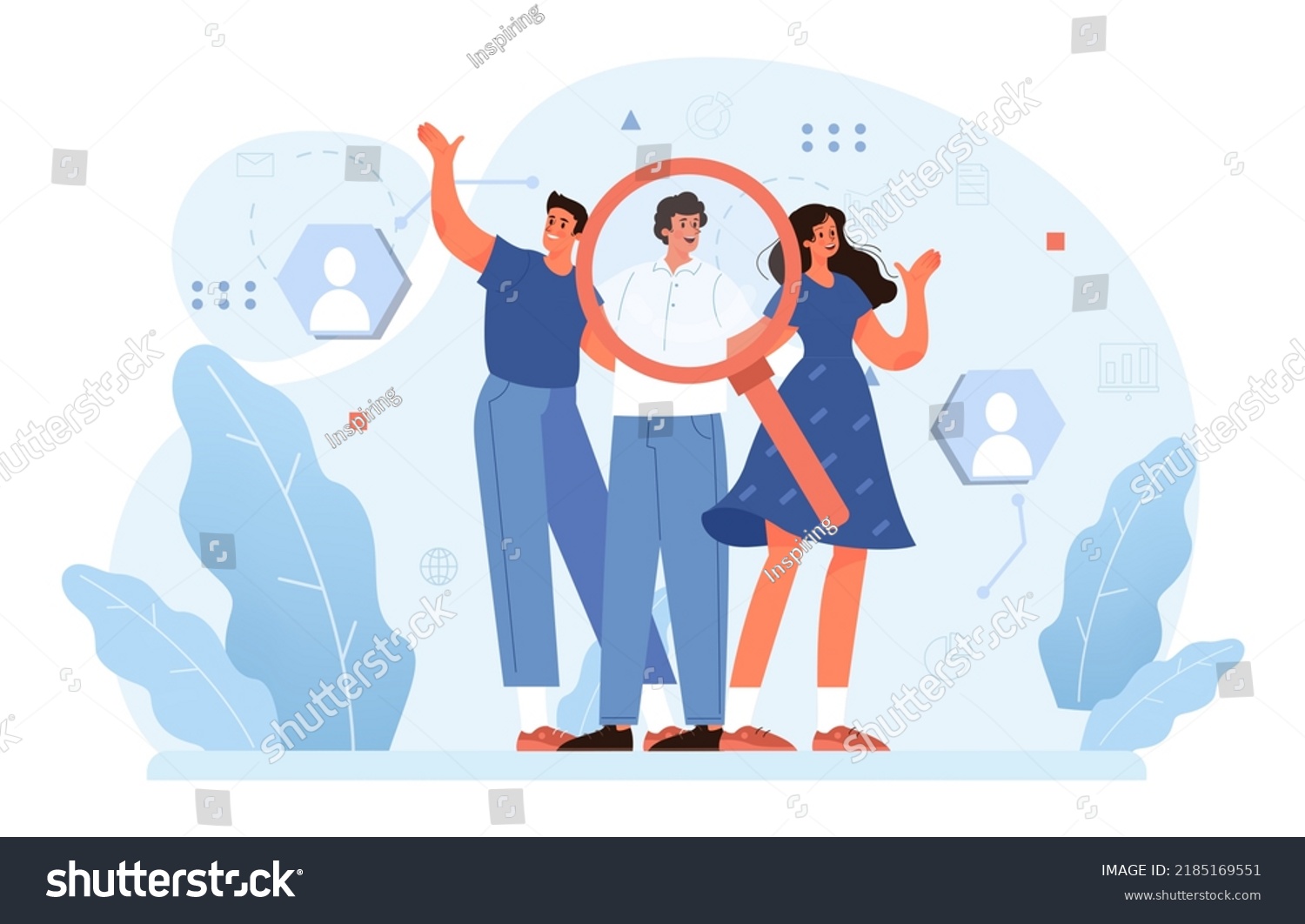 Human Resources Concept Idea Recruitment Job Stock Vector Royalty Free