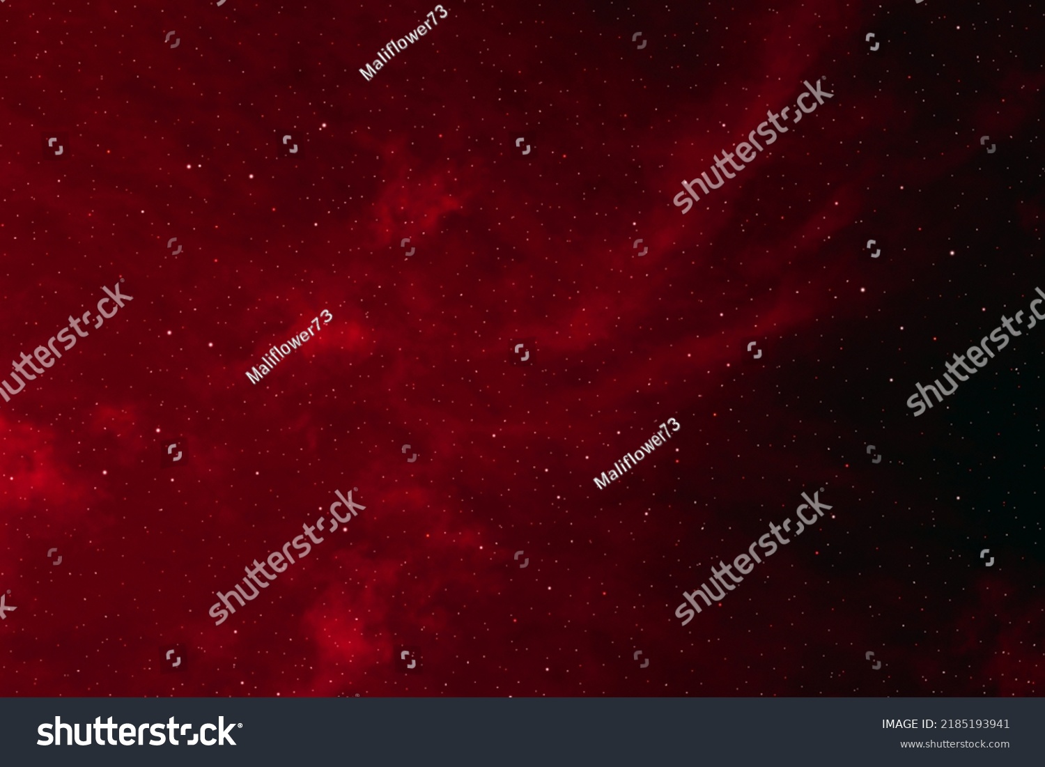 Red Galaxy Space Background Starry Night Stock Illustration 2185193941