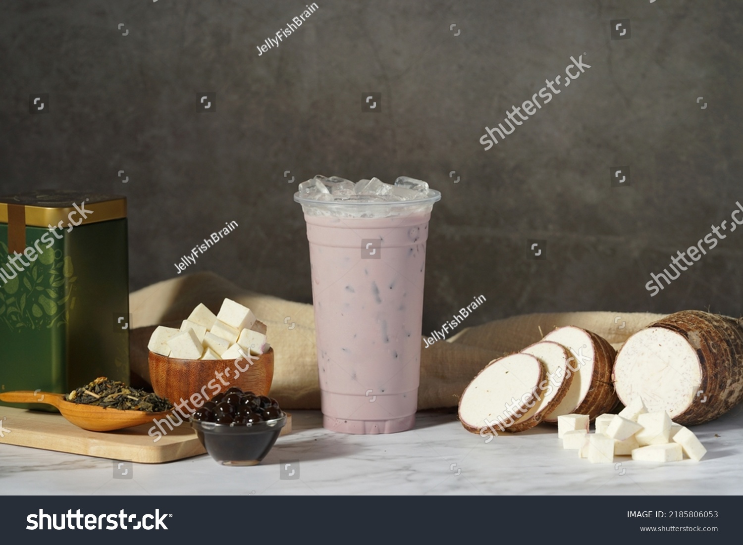 Taro Milk Bubble Tea Taro Bubble Stock Photo Shutterstock