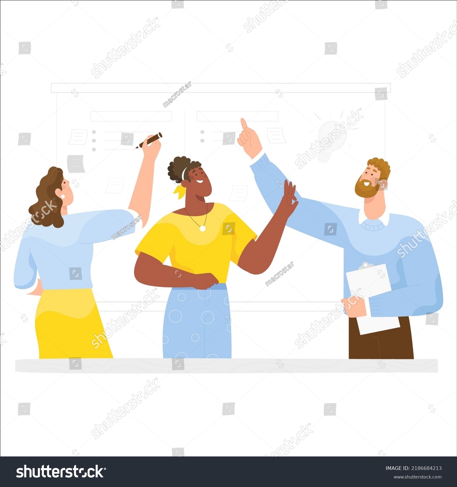 Concept Joint Teamwork Building Business Team Stock Vector Royalty