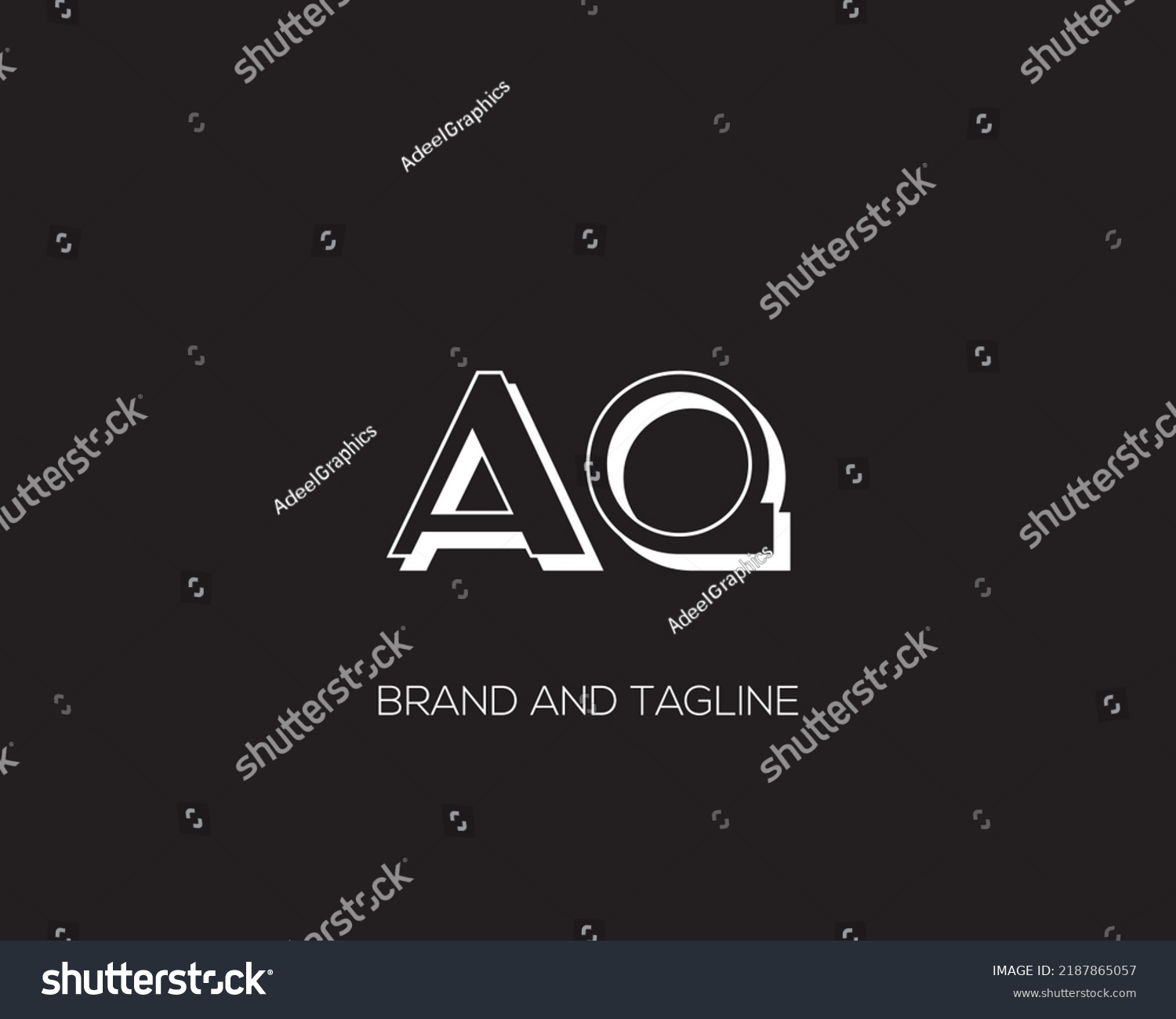 Initials Alphabet Letters Aq Qa Monogram Stock Vector Royalty Free