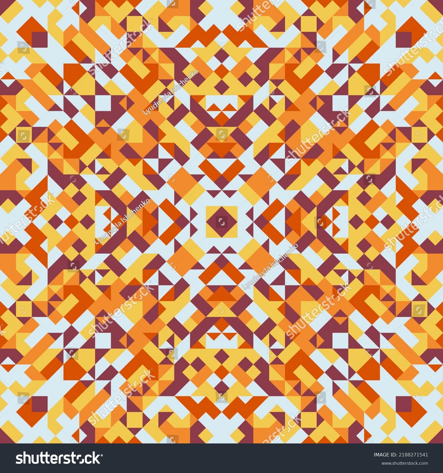 Vector Seamless Pattern Simple Geometric Shapes Stock Vector Royalty