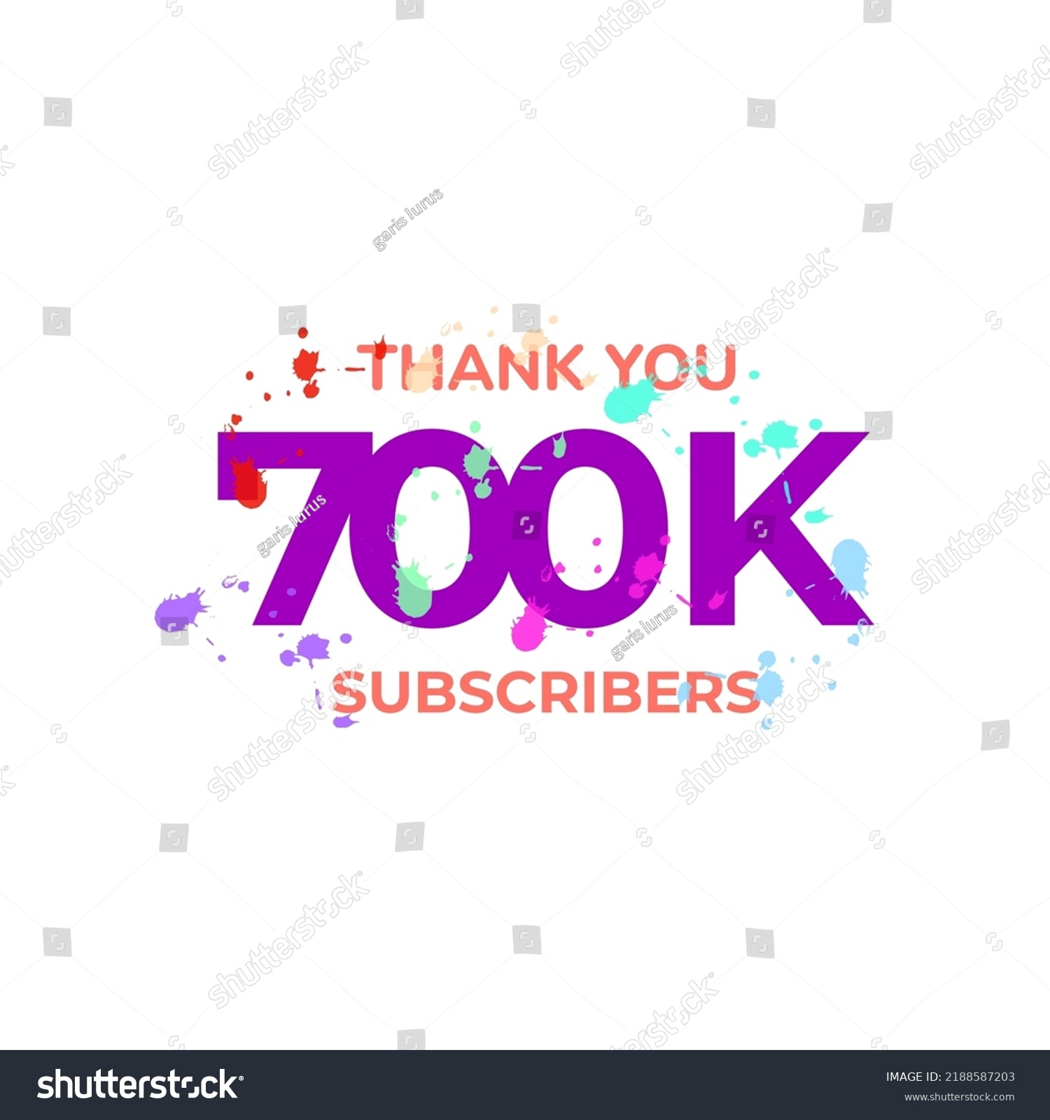 Thank You 700k Followers Celebration Template Stock Vector Royalty