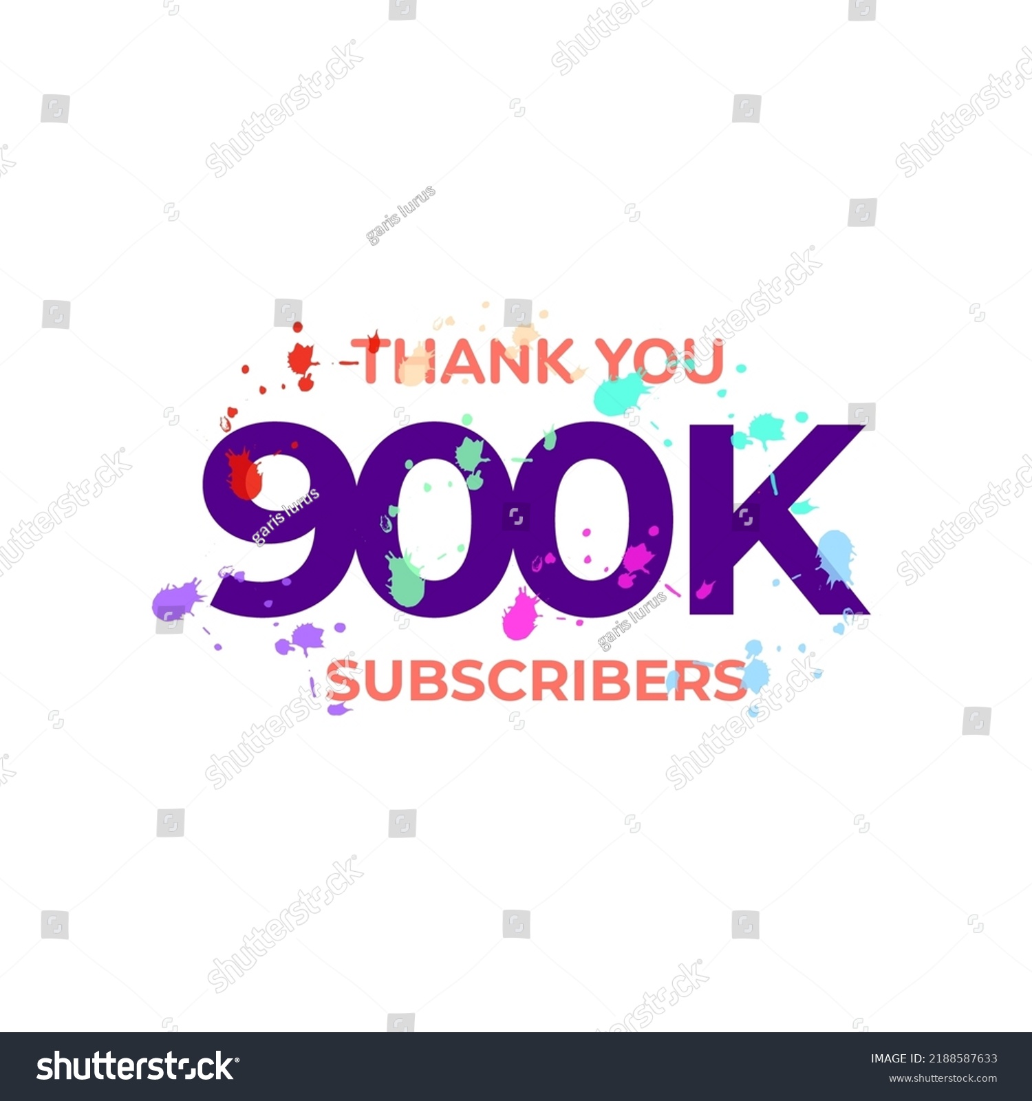 Thank You K Followers Celebration Template Stock Vector Royalty