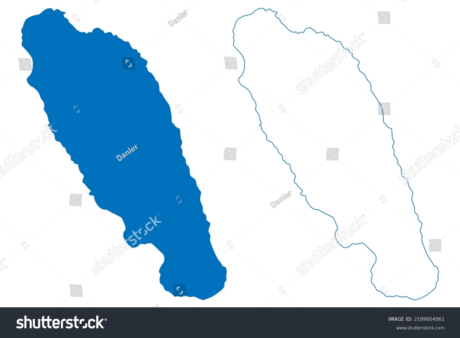 Lake Singkarak Republic Indonesia Sumatra Map Stock Vector Royalty