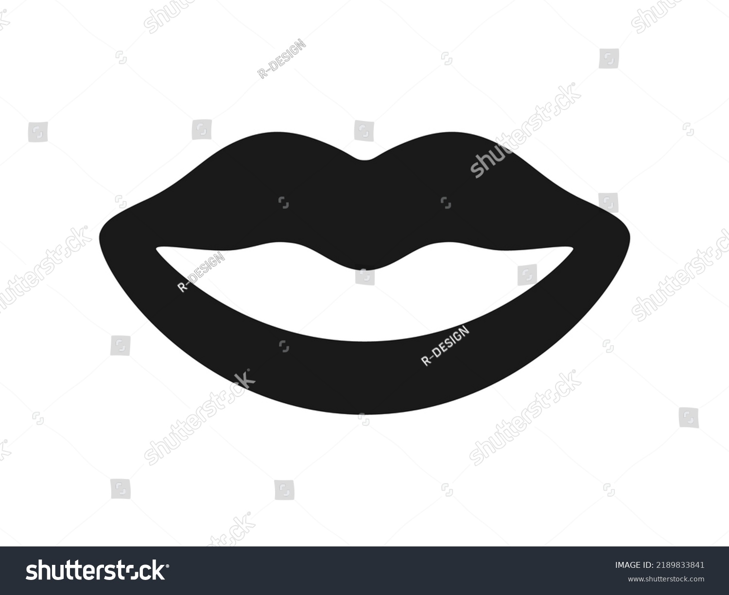 Illustration Human Lips Icon Stock Vector Royalty Free